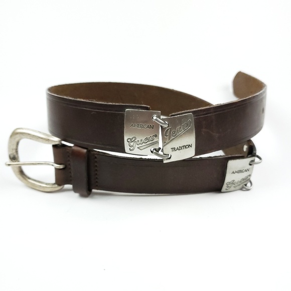 Vintage Guess Jeans Brown Leather Belt size L main image 5